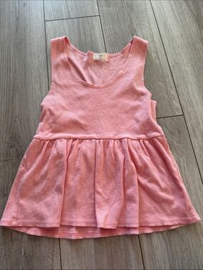 T.La Anthropologie Rhonda Babydoll Tank Pink Small